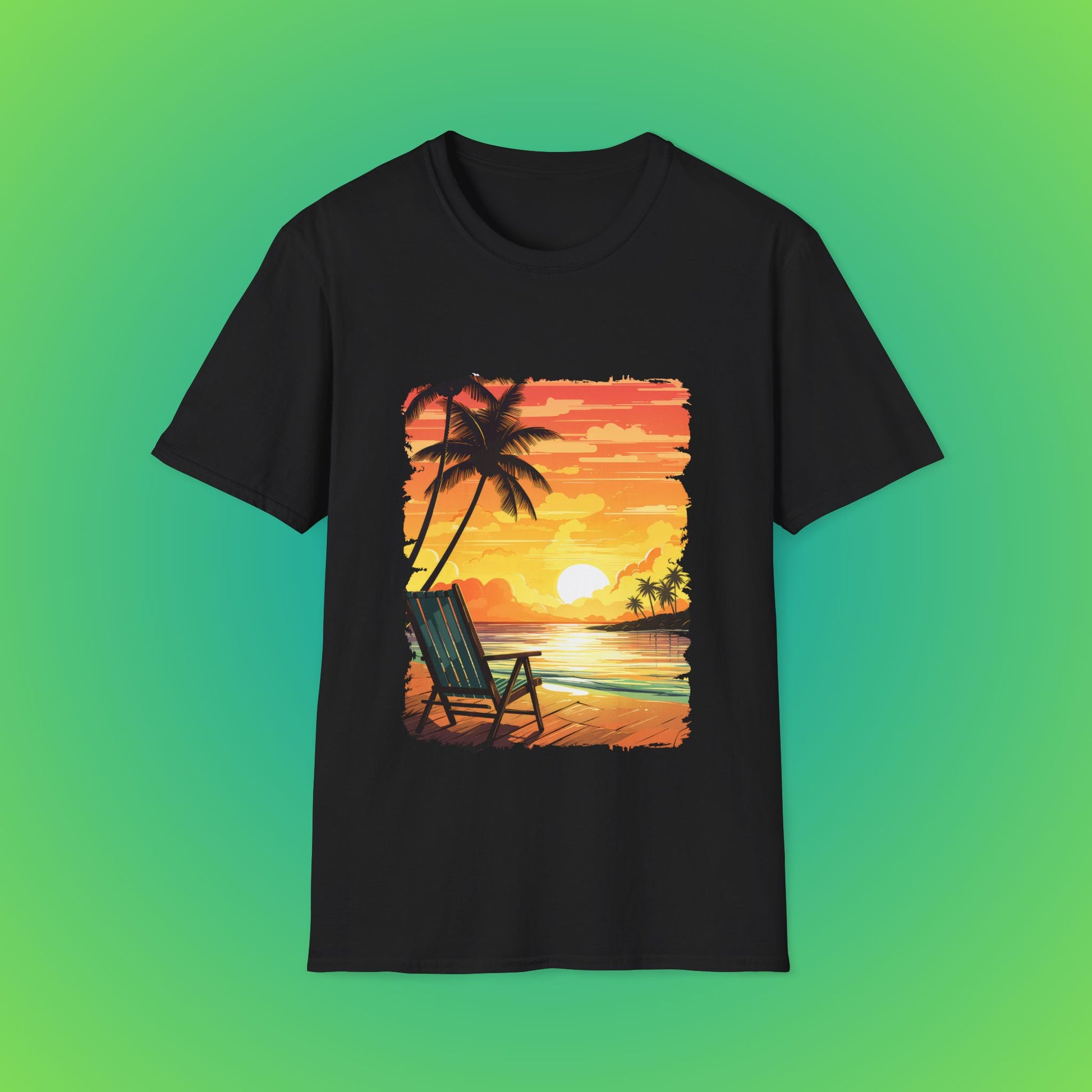 Chair sunset beach shirt image 1