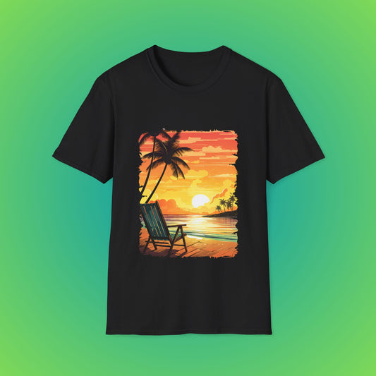 Chair sunset beach shirt image 1