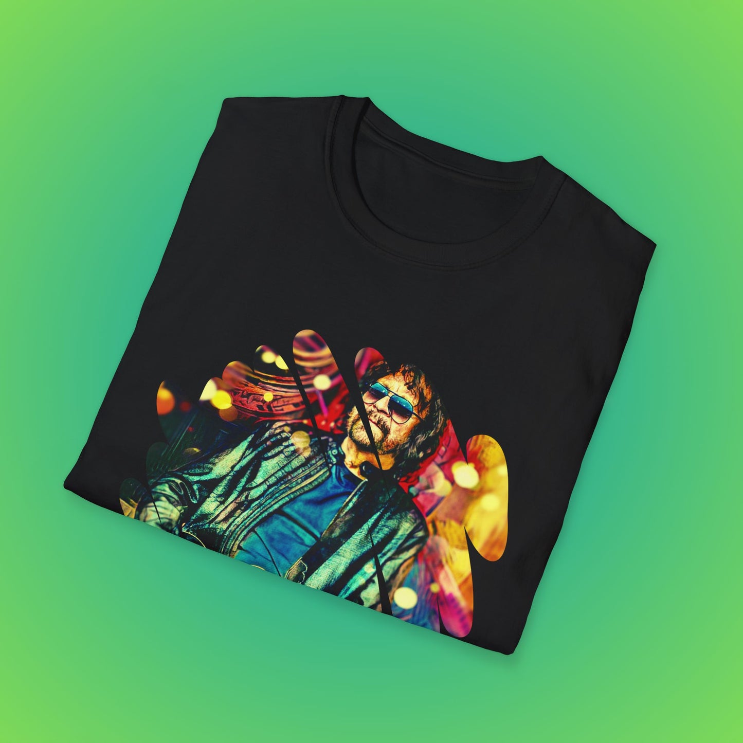 Jeff Lynne Colorful  T-Shit With Personalisation Available On Back image 3