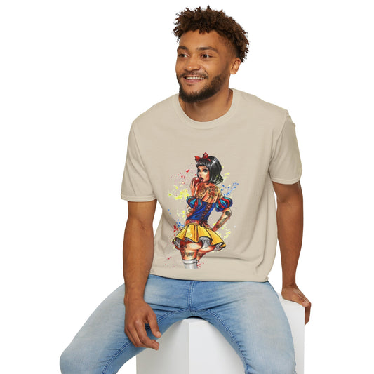 Colorful Snow White Graphic Tee Available in Different Colours