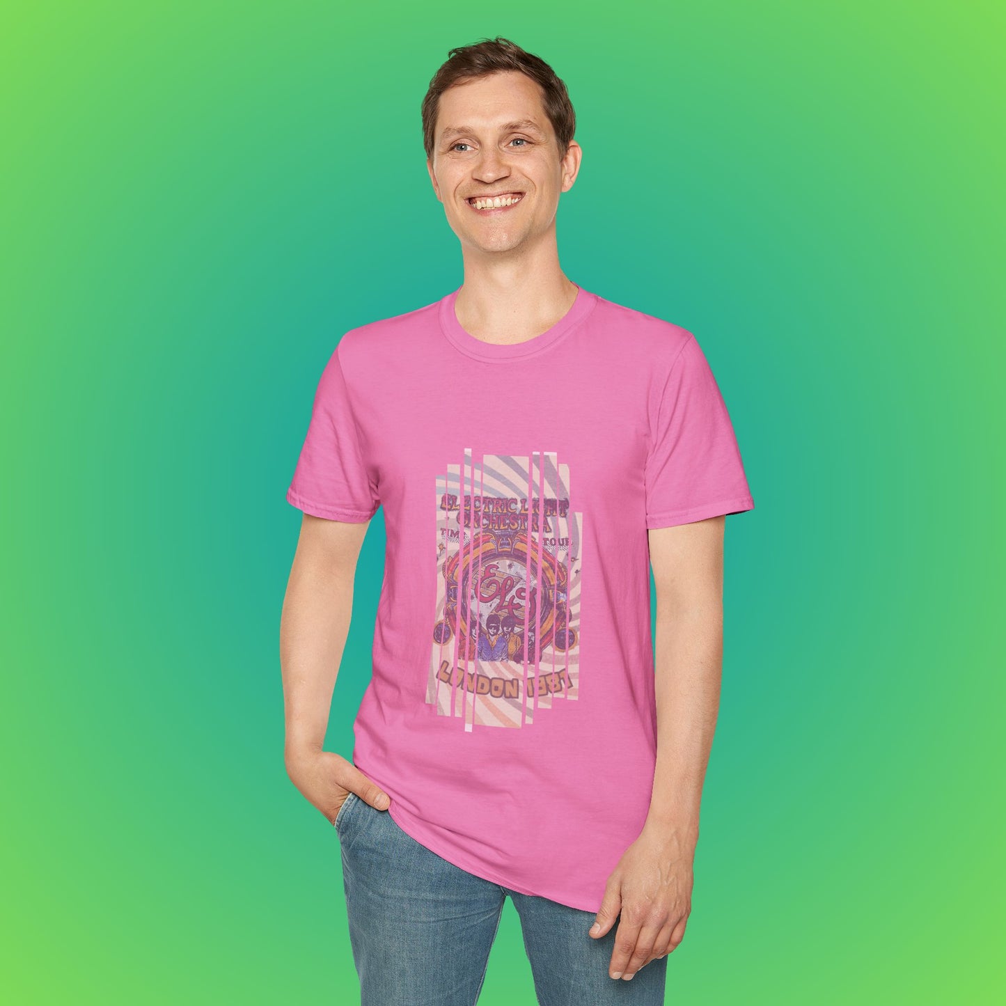 UK ELO Time Tour Unisex Softstyle T-Shirt image 3