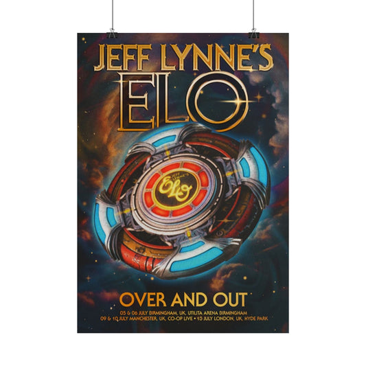 ELO Over and Out 2025 Concert Poster, Home Decor, Concert Wall Art