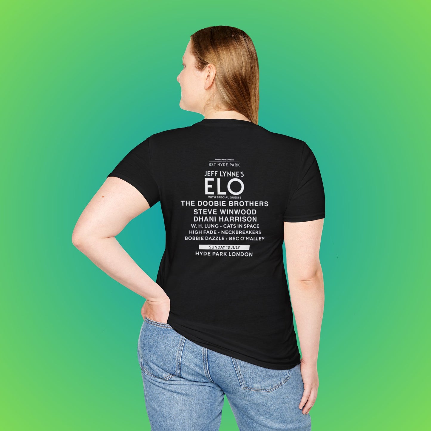 ELO BST Hyde Park Concert T-Shirt, Colorful Graphic Shirt