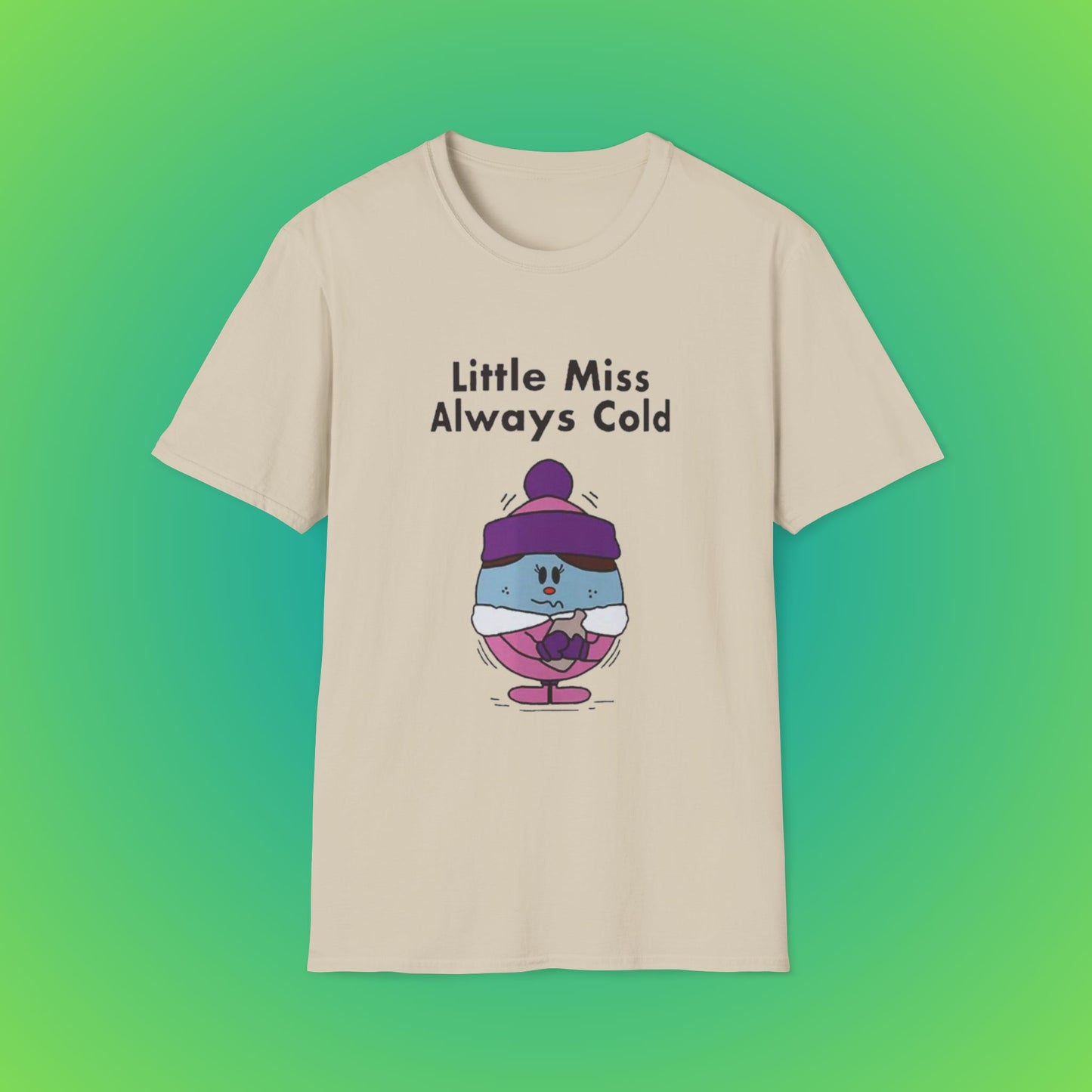Cute 'Little Miss Always Cold' Cartoon Shirt
