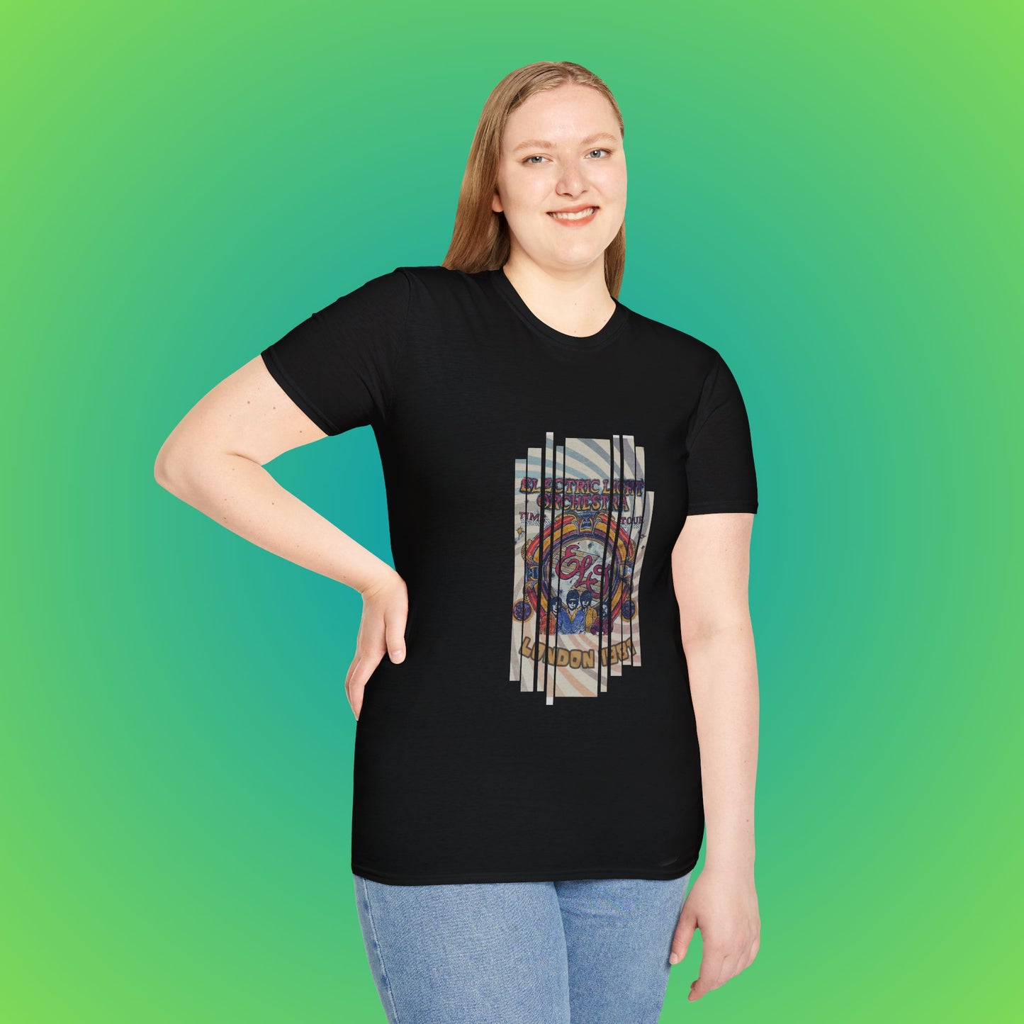 UK ELO Time Tour Unisex Softstyle T-Shirt image 8