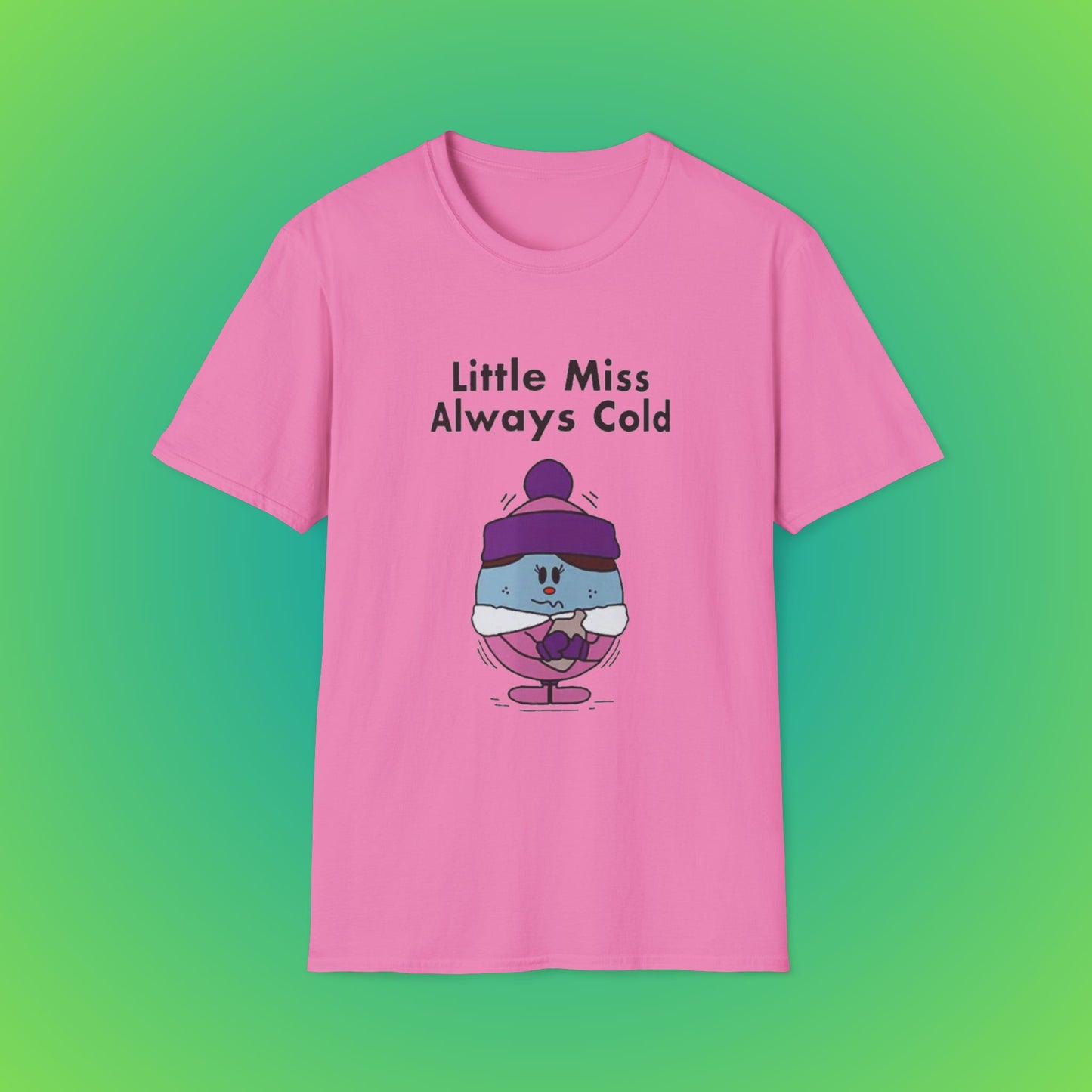 Cute 'Little Miss Always Cold' Cartoon Shirt
