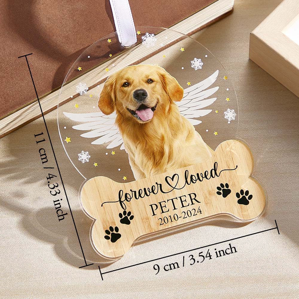 Personalized Dog Memorial Ornament Christmas Ornaments Pet Loss Keepsake Gift for Pet Lovers