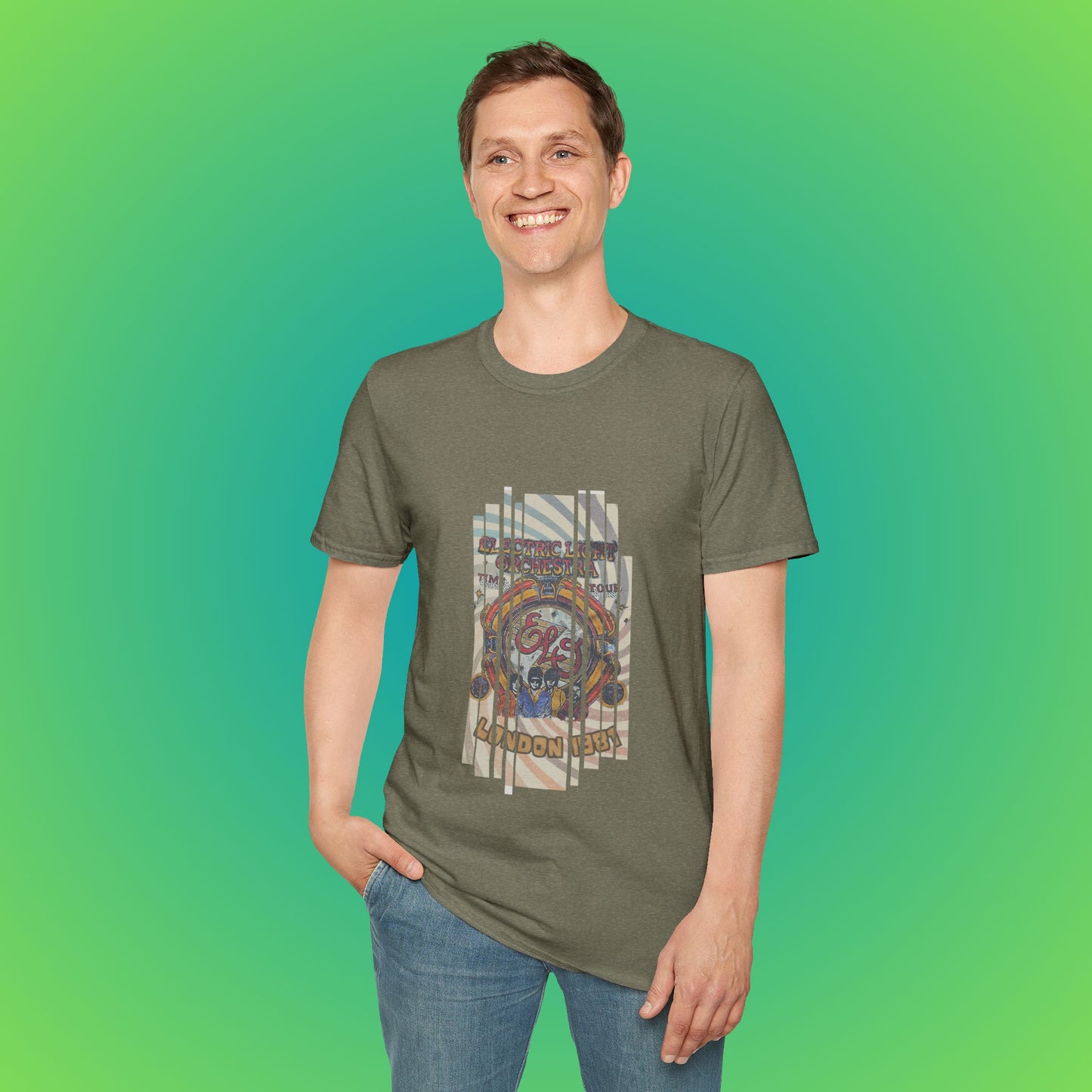 UK ELO Time Tour Unisex Softstyle T-Shirt image 15