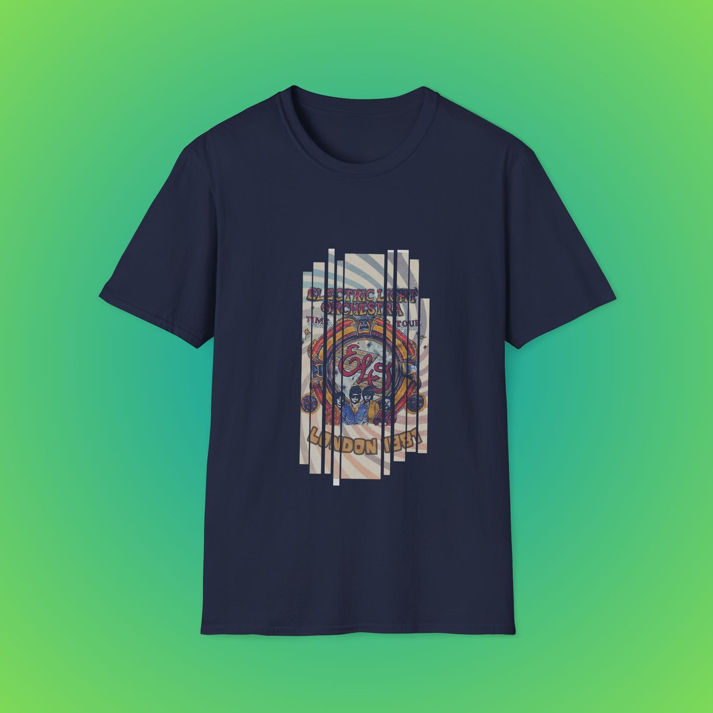 UK ELO Time Tour Unisex Softstyle T-Shirt - Navy, 3XL image