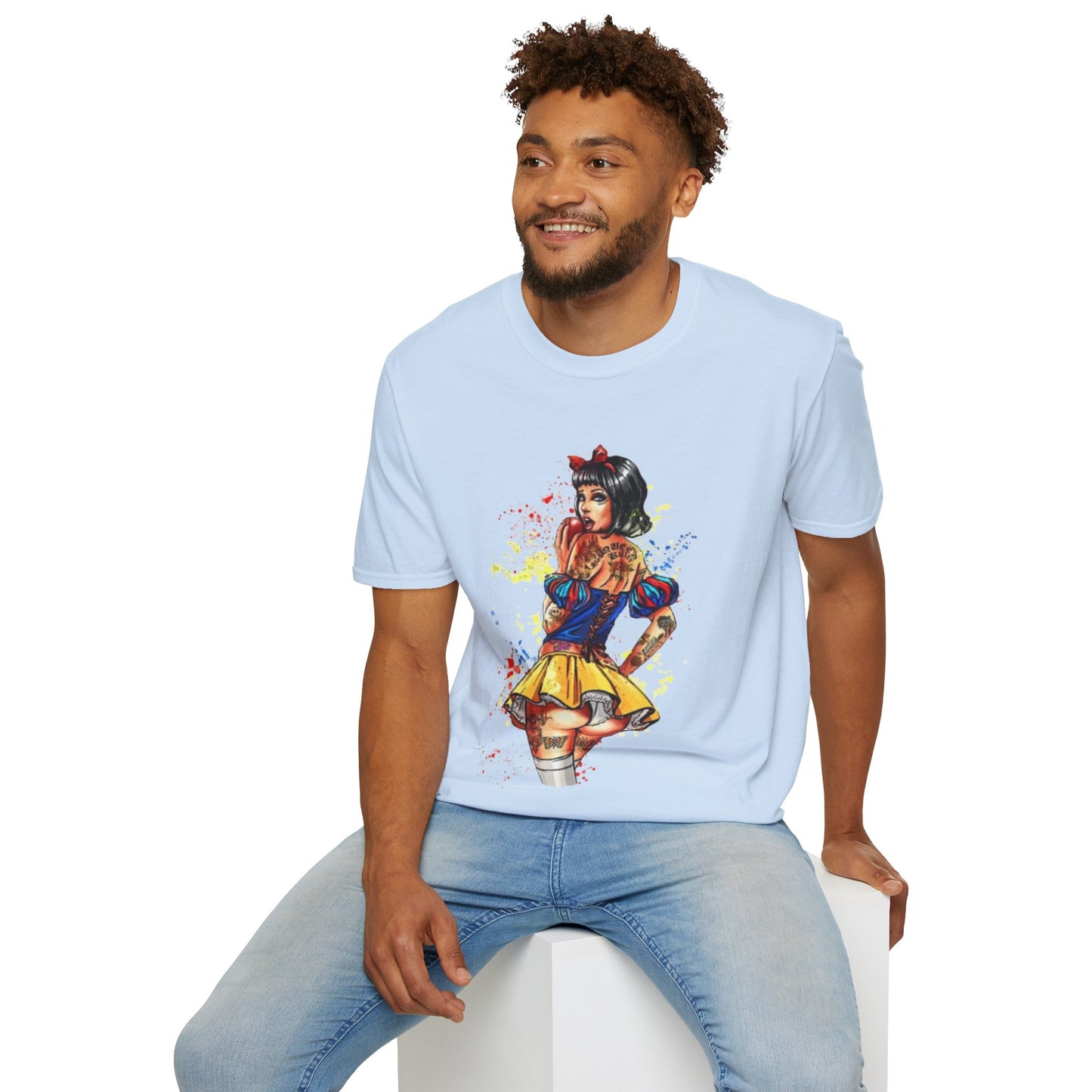 Colorful Snow White Graphic Tee Available in Different Colours