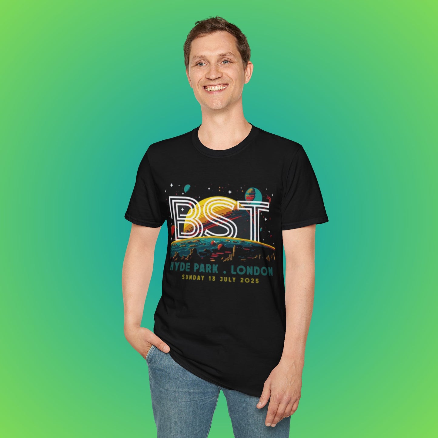 ELO BST Hyde Park Concert T-Shirt, Colorful Graphic Shirt