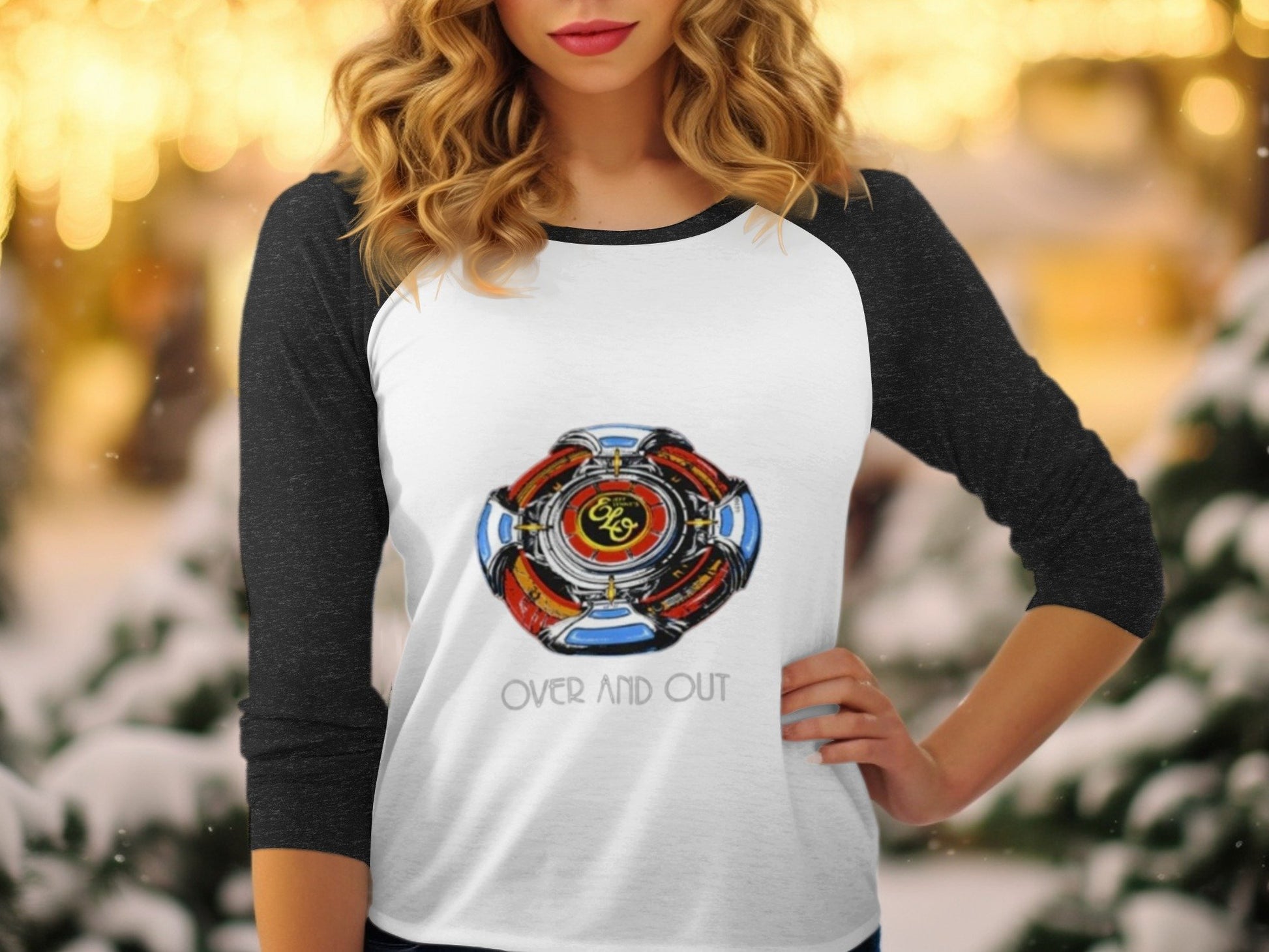 ELO Baseball Tee with 'Over and Out' Design image 2