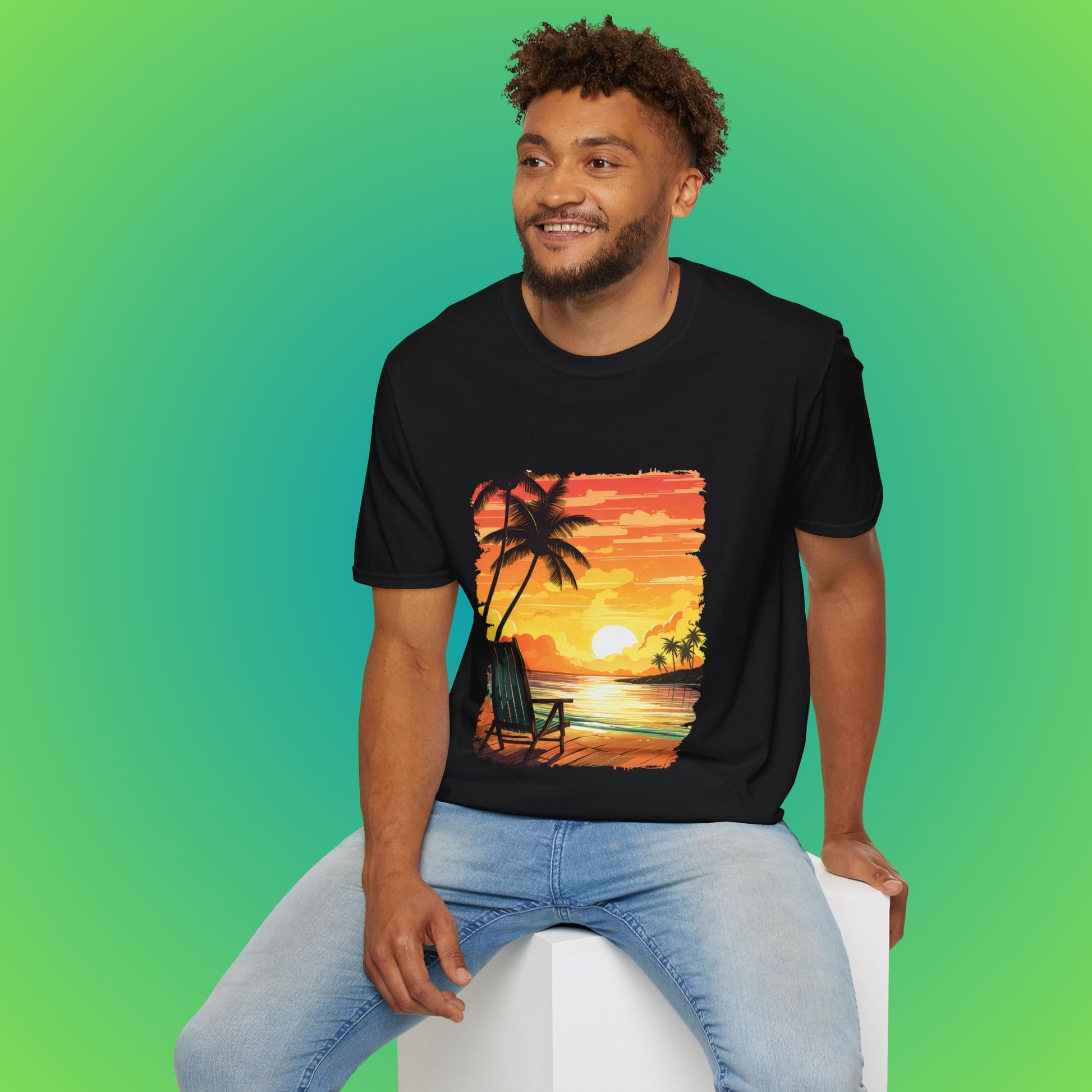 Chair sunset beach shirt image 4