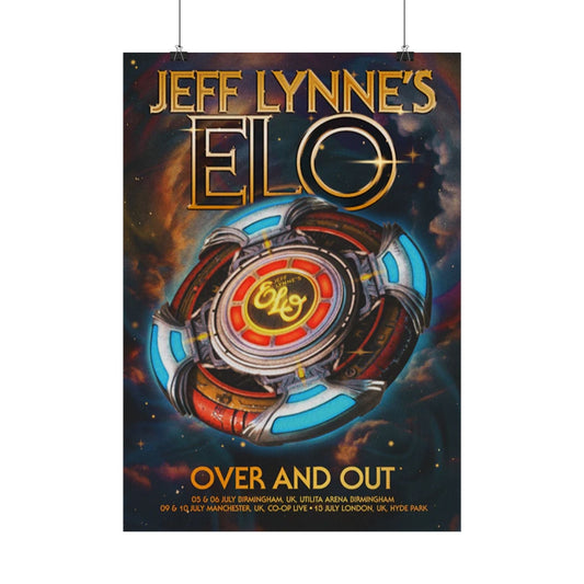 ELO Over and Out 2025 Concert Poster, Home Decor, Concert Wall Art