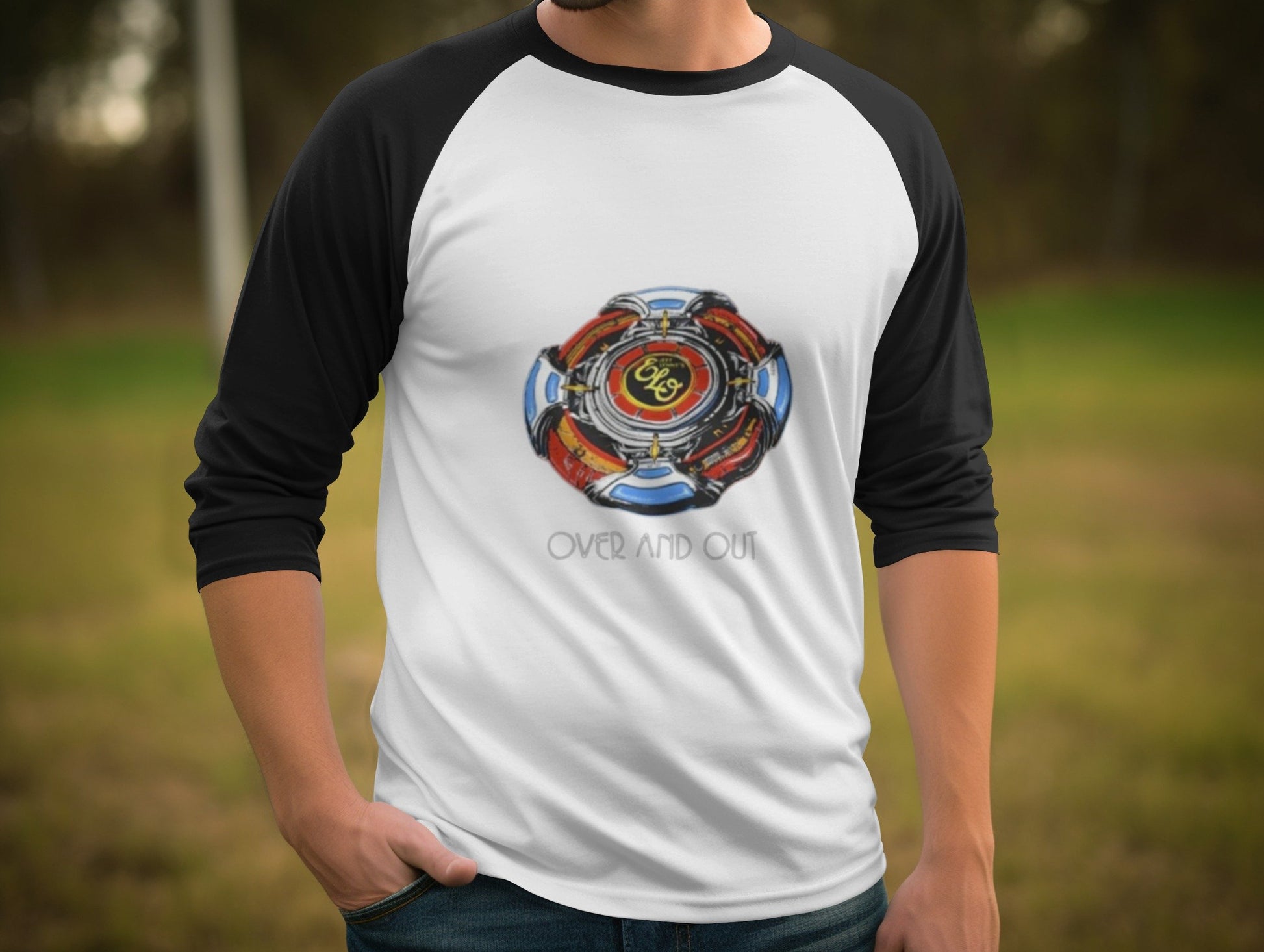ELO Baseball Tee with 'Over and Out' Design image 5