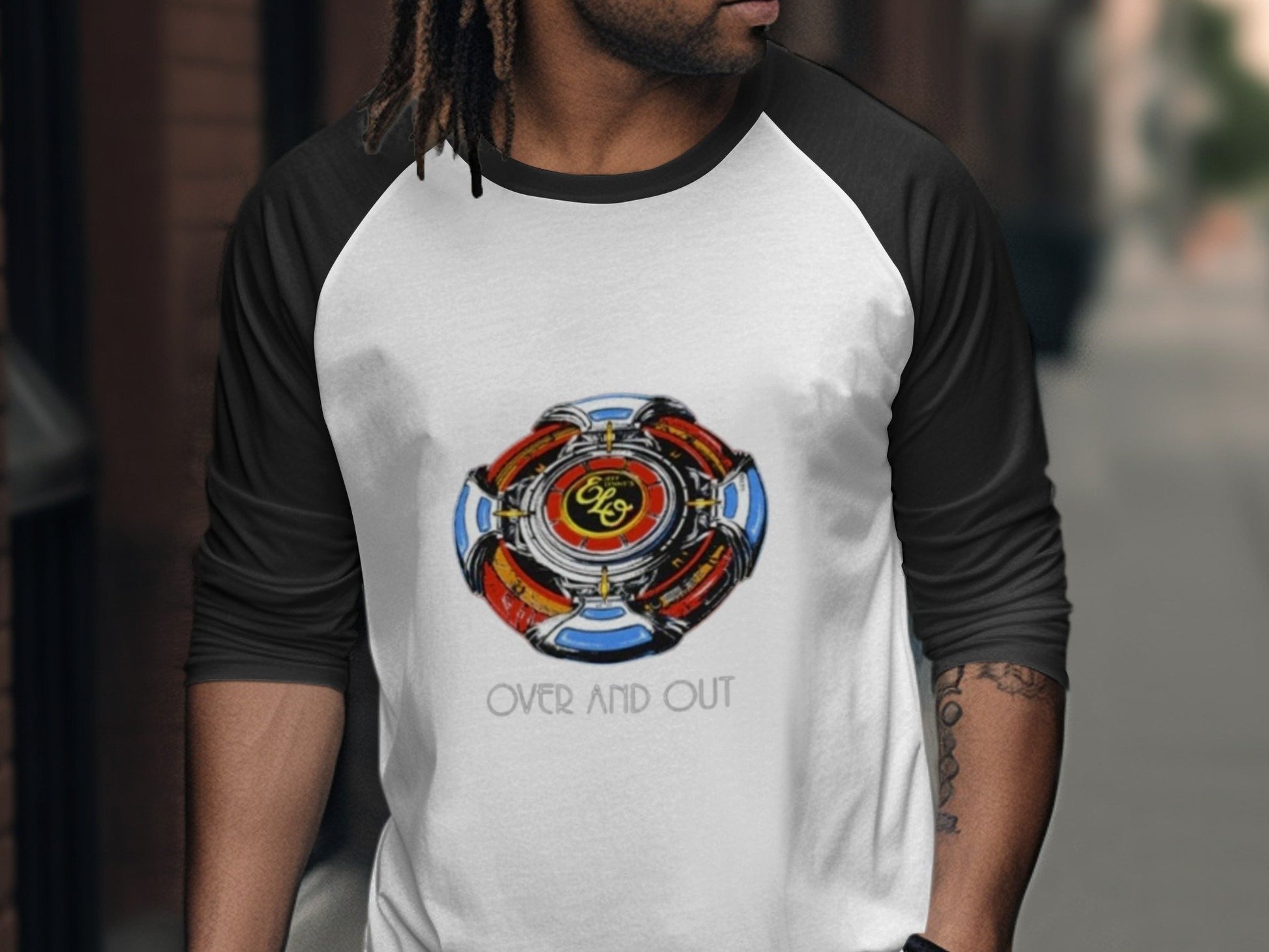 ELO Baseball Tee with 'Over and Out' Design image 4
