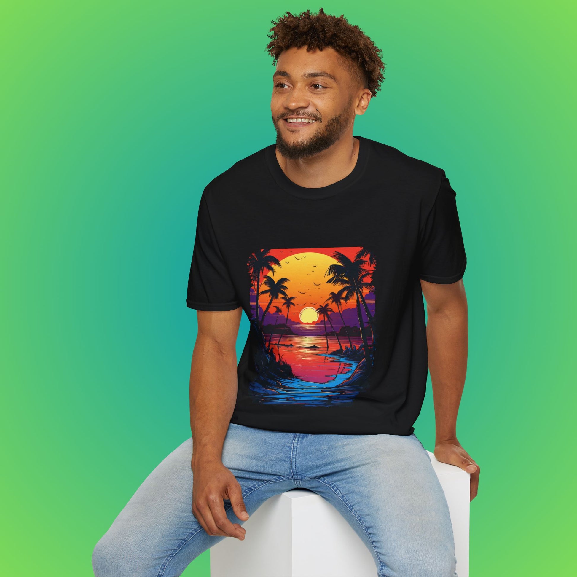 Tropical bird sunset beach seen image 4