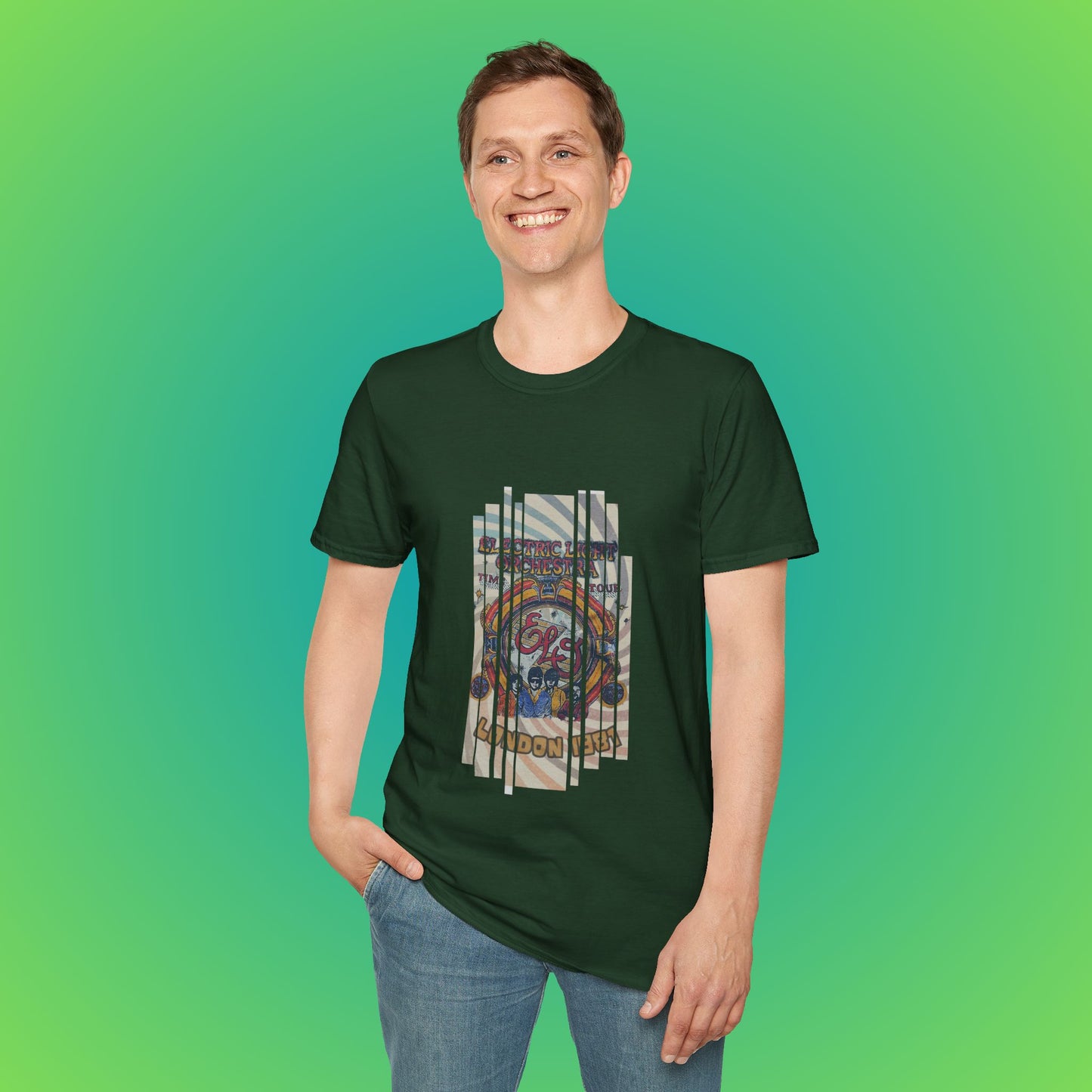 UK ELO Time Tour Unisex Softstyle T-Shirt image 27