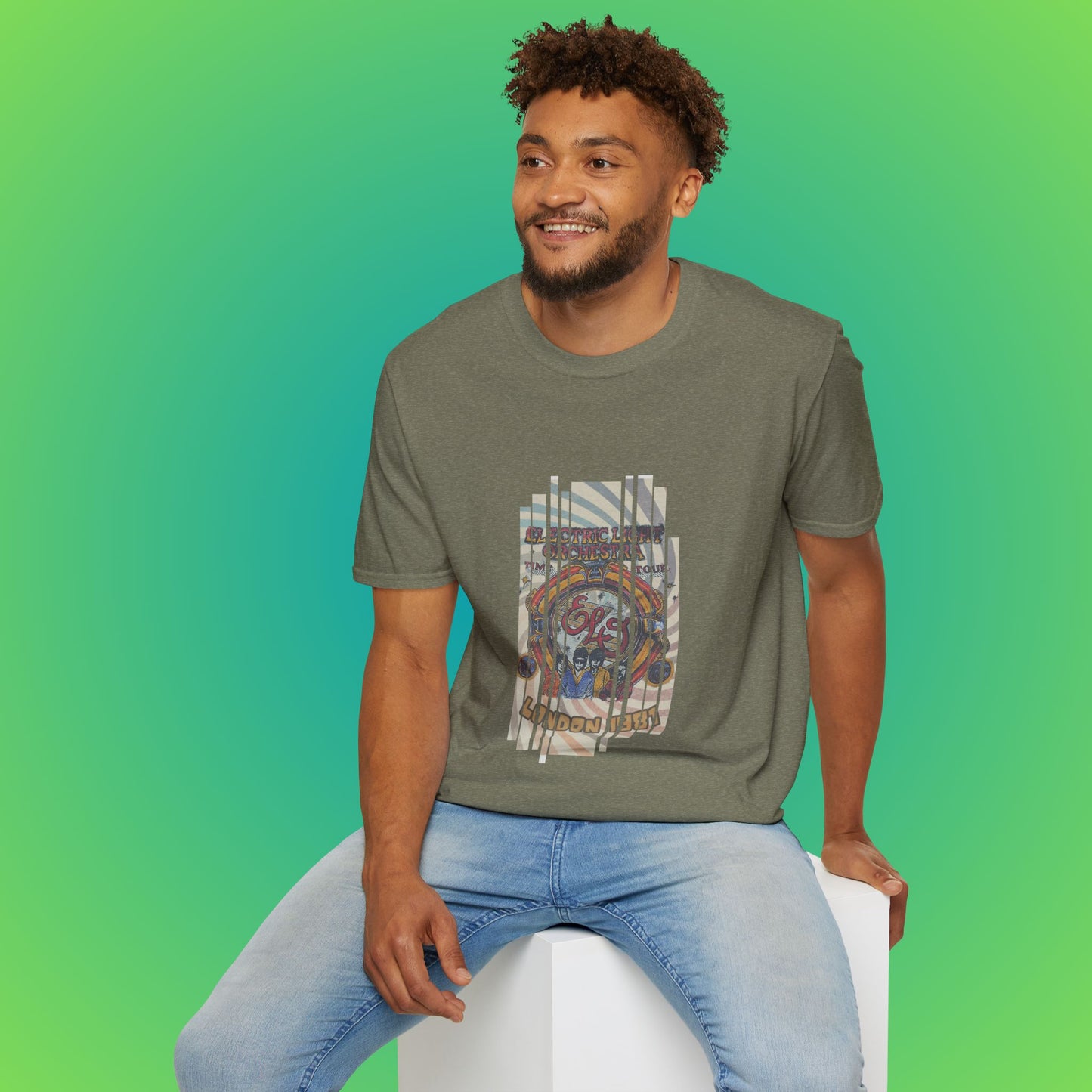 UK ELO Time Tour Unisex Softstyle T-Shirt image 17