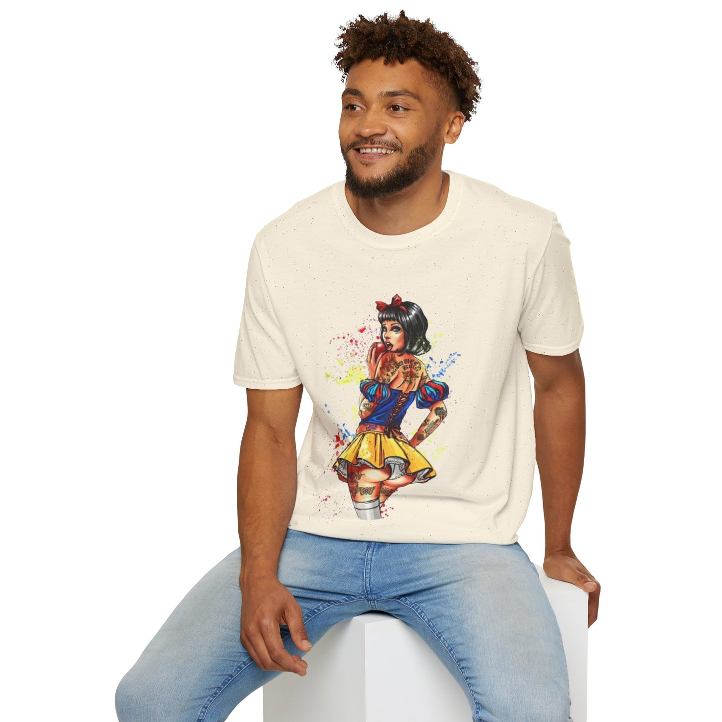 Colorful Snow White Graphic Tee Available in Different Colours