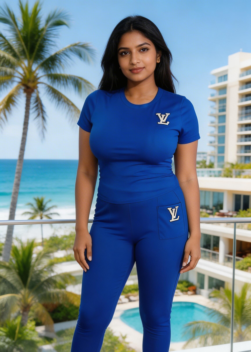 Short Sleeve & Long Pants Pullover Tracksuit Set Limited Supply