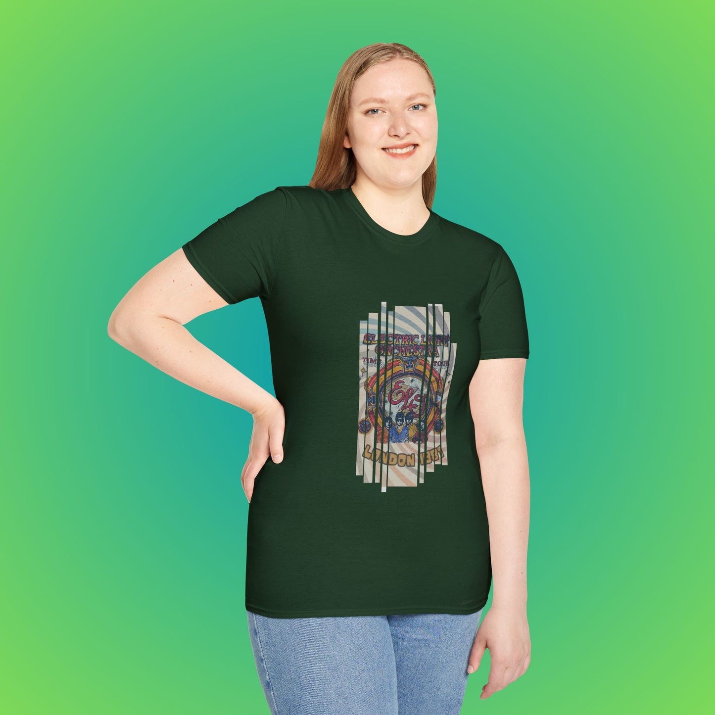 UK ELO Time Tour Unisex Softstyle T-Shirt image 26