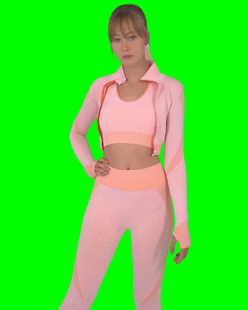Trois Seamless Sports Jacket - Pink