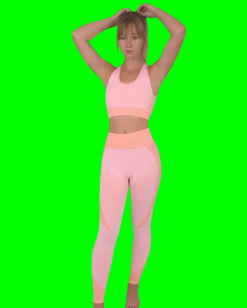 Trois Seamless Sports Bra - Pink