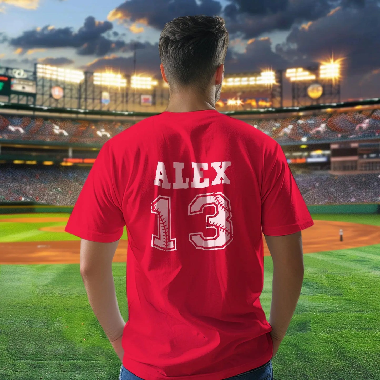 Personalized Baseball Name & Number Sports T-Shirt