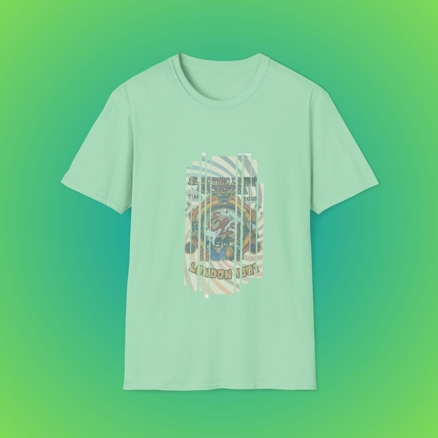 UK ELO Time Tour Unisex Softstyle T-Shirt - Mint Green, S image