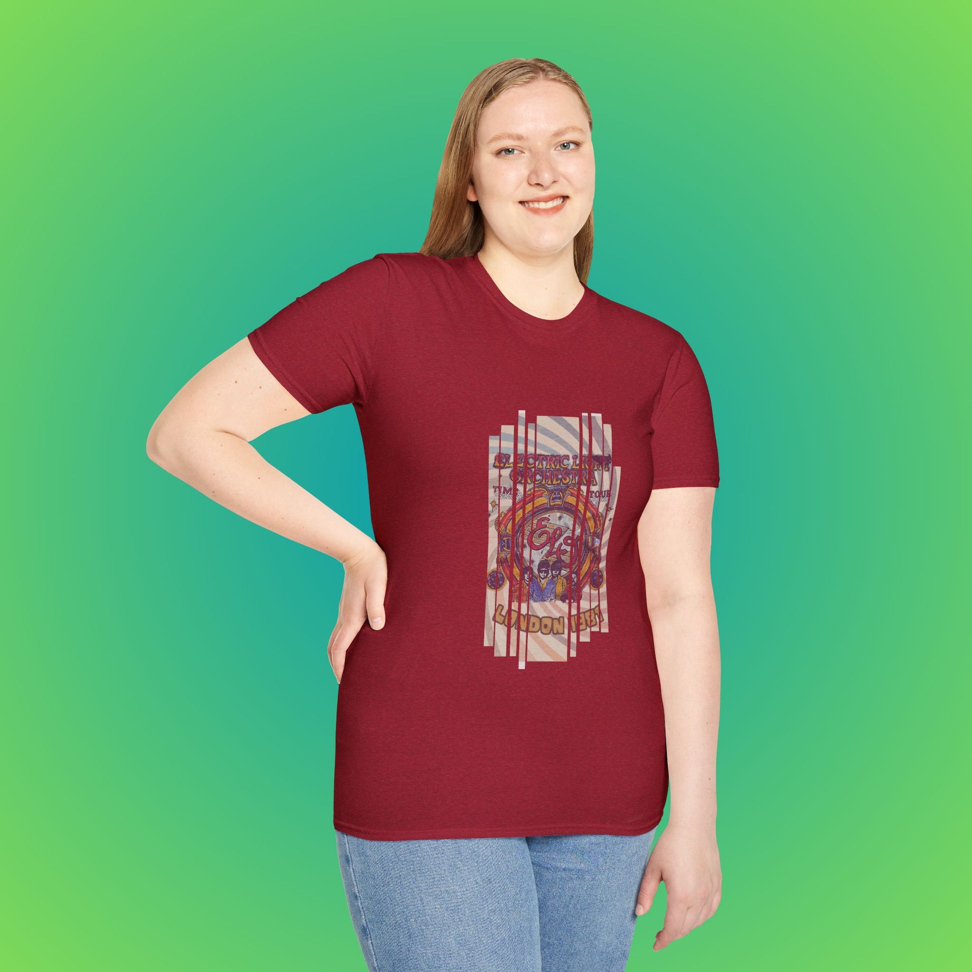 UK ELO Time Tour Unisex Softstyle T-Shirt image 38