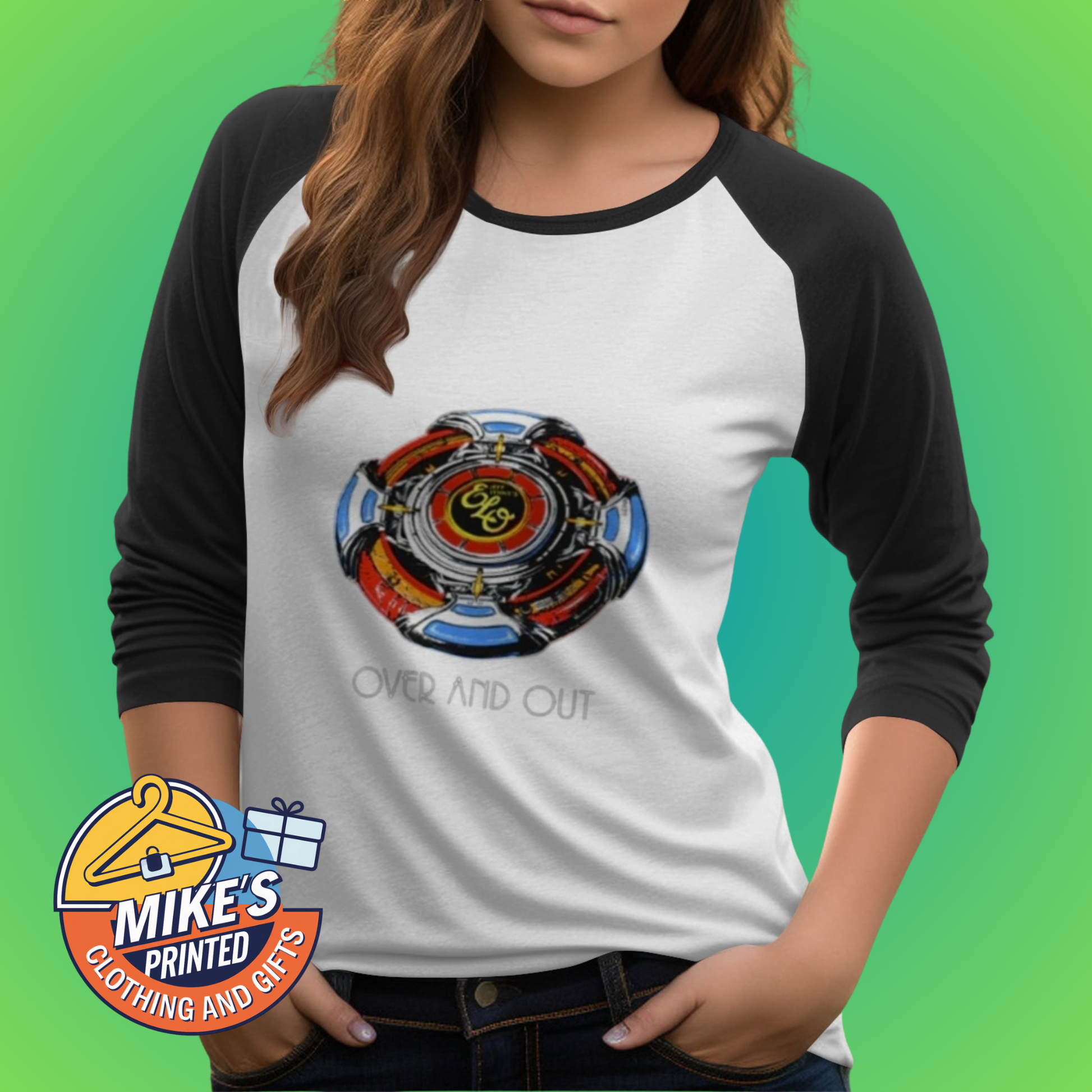 ELO Baseball Tee with 'Over and Out' Design image 0