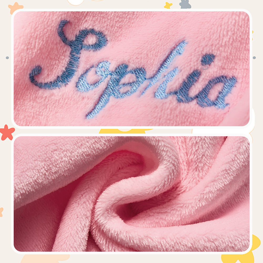 Personalized Bear Ear Embroidery Dressing Gown Gift for Kid