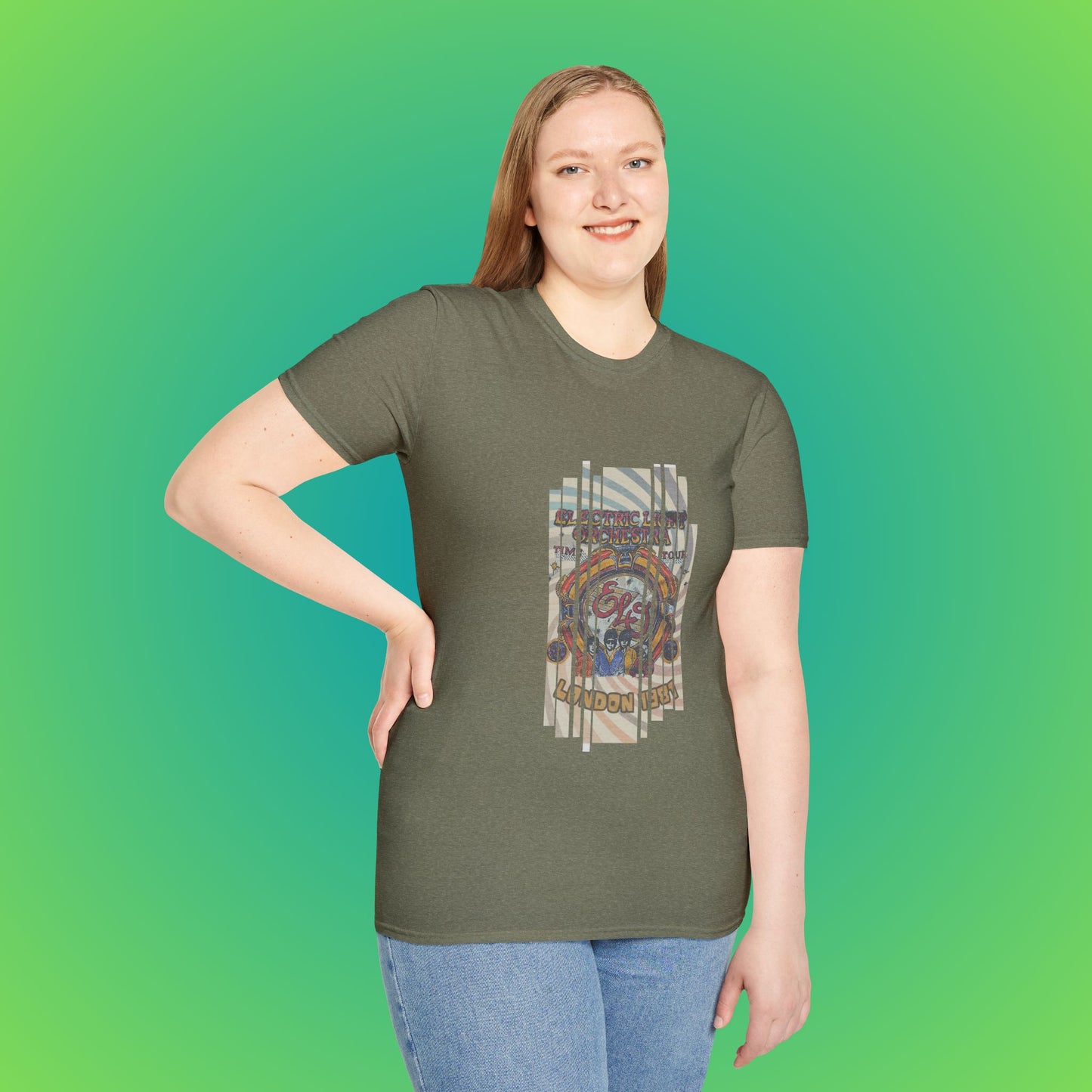 UK ELO Time Tour Unisex Softstyle T-Shirt image 14