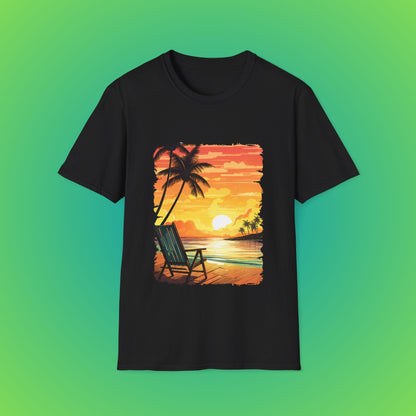Chair sunset beach shirt image 1