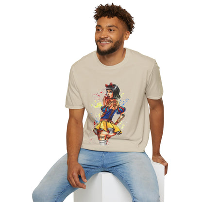 Colorful Snow White Graphic Tee Available in Different Colours