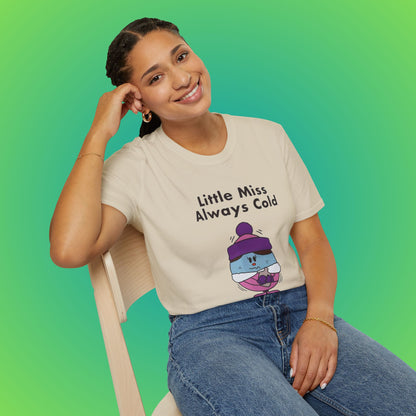 Cute 'Little Miss Always Cold' Cartoon Shirt