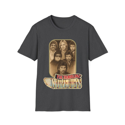Traveling Wilburys T-Shirt: Music Band Graphic, Vintage Style, Band Member Portrait