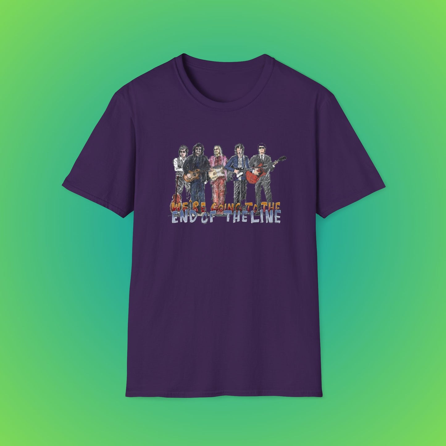 The Travelling Wilburys 'End of the Line' Graphic T-Shirt