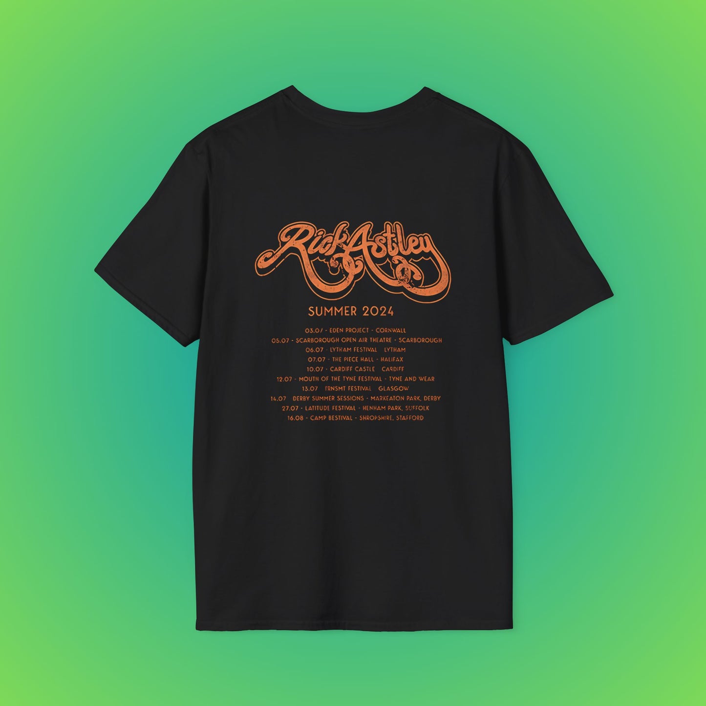Rick Astley Summer 2024 Tour Graphic T-Shirt