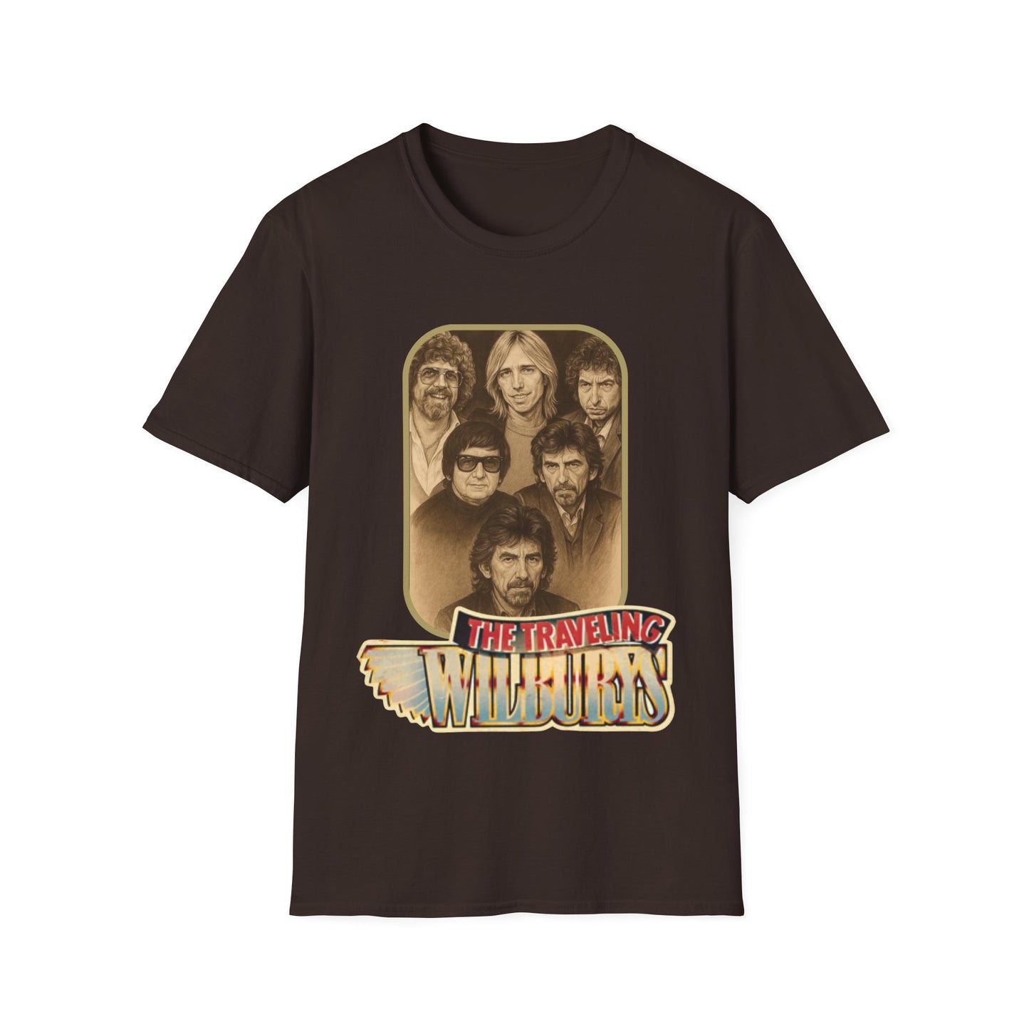 Traveling Wilburys T-Shirt: Music Band Graphic, Vintage Style, Band Member Portrait