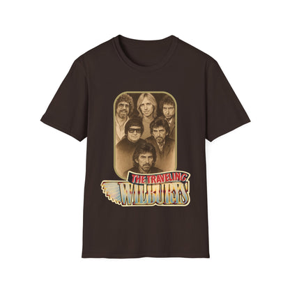 Traveling Wilburys T-Shirt: Music Band Graphic, Vintage Style, Band Member Portrait