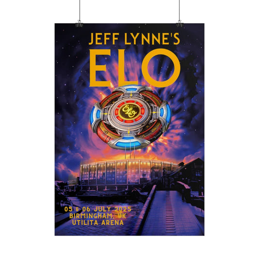 ELO Birmingham Concert Poster: Retro Music Art, Home Decor, Fan Gift, Vintage Music Memorabilia, Concert Wall Art