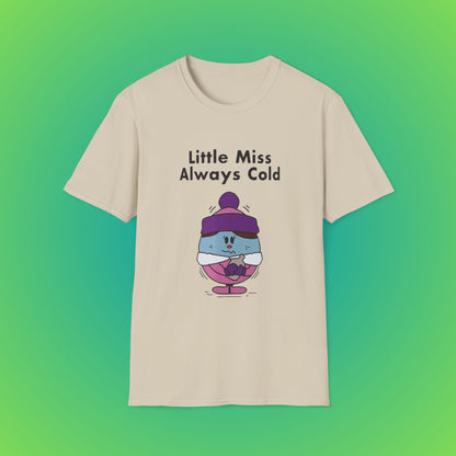 Cute 'Little Miss Always Cold' Cartoon Shirt