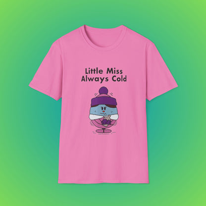 Cute 'Little Miss Always Cold' Cartoon Shirt