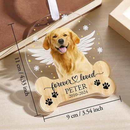 Personalized Dog Memorial Ornament Christmas Ornaments Pet Loss Keepsake Gift for Pet Lovers