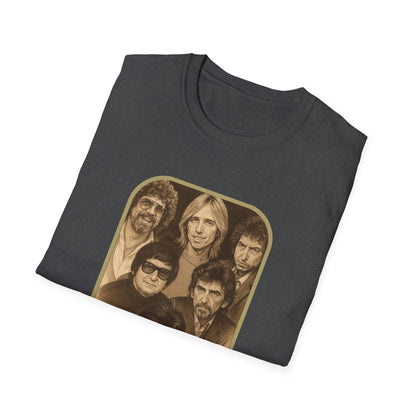 Traveling Wilburys T-Shirt: Music Band Graphic, Vintage Style, Band Member Portrait