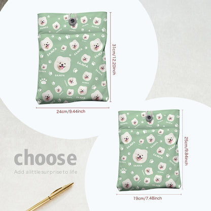 Personalized Pet Portrait Book Cover with Pocket Book Cover Protector Gift for Reader Pet Lover