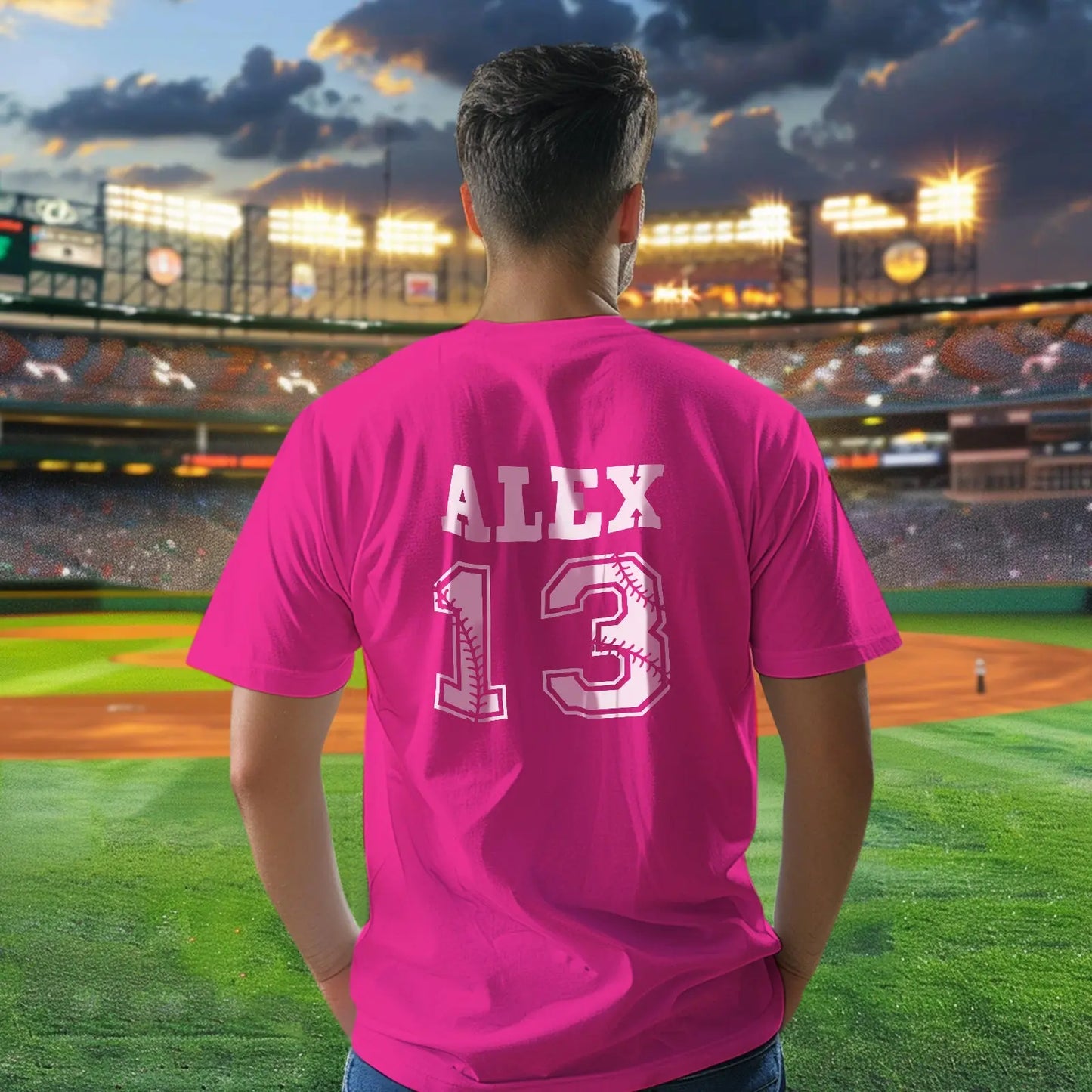 Personalized Baseball Name & Number Sports T-Shirt