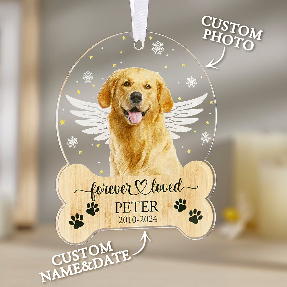 Personalized Dog Memorial Ornament Christmas Ornaments Pet Loss Keepsake Gift for Pet Lovers